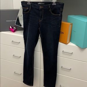 Stretch low rise leggings dark wash